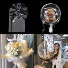 5 quả bóng bong bóng trong suốt cỡ lớn, đường kính 45/50/60/75 cm, hai lỗ, trong suốt như pha lê và độ đàn hồi cực tốt. Hoàn hảo để đựng đồ ăn vặt, hình cầu hoàn hảo - Lý tưởng để trang trí tiệc sinh nhật lãng mạn, hoàn hảo để trang trí bóng bay sinh nhật lãng mạn - trắng - Xem 6