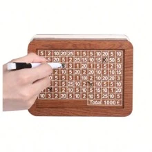 1 pièce Tirelire avec chiffres et contrôles, boîte d'épargne créative DIY, décoration pour la maison, tirelire avec compteur, tirelire en bois réutilisable pour la planification numérique, boîte de rangement d'argent de style rétro