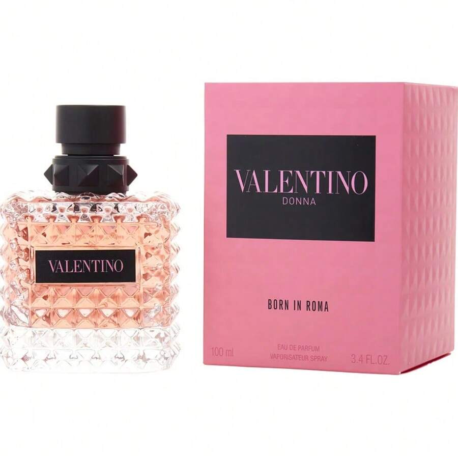 Valentino Donna Born In Roma EDP Spray 3.4 OZ/ 100 ML, Women's Perfume EDP Fragrance Long-Lasting Girlfriend Wife Mother Friend Birthday Graduation Party Travel Camping Outdoors School Campus Trip Festivals Anniversary, Gift Valentine's Day Halloween Thanksgiving Christmas New Year's Day - 粉色 - 查看 1