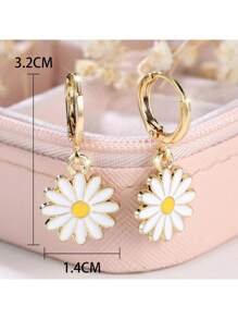 1 Pair Delicate Yellow Daisy Flower Earrings, Perfect Gift For Engagement/Wedding, Sisters/Mother's Day - Daisy - View 3