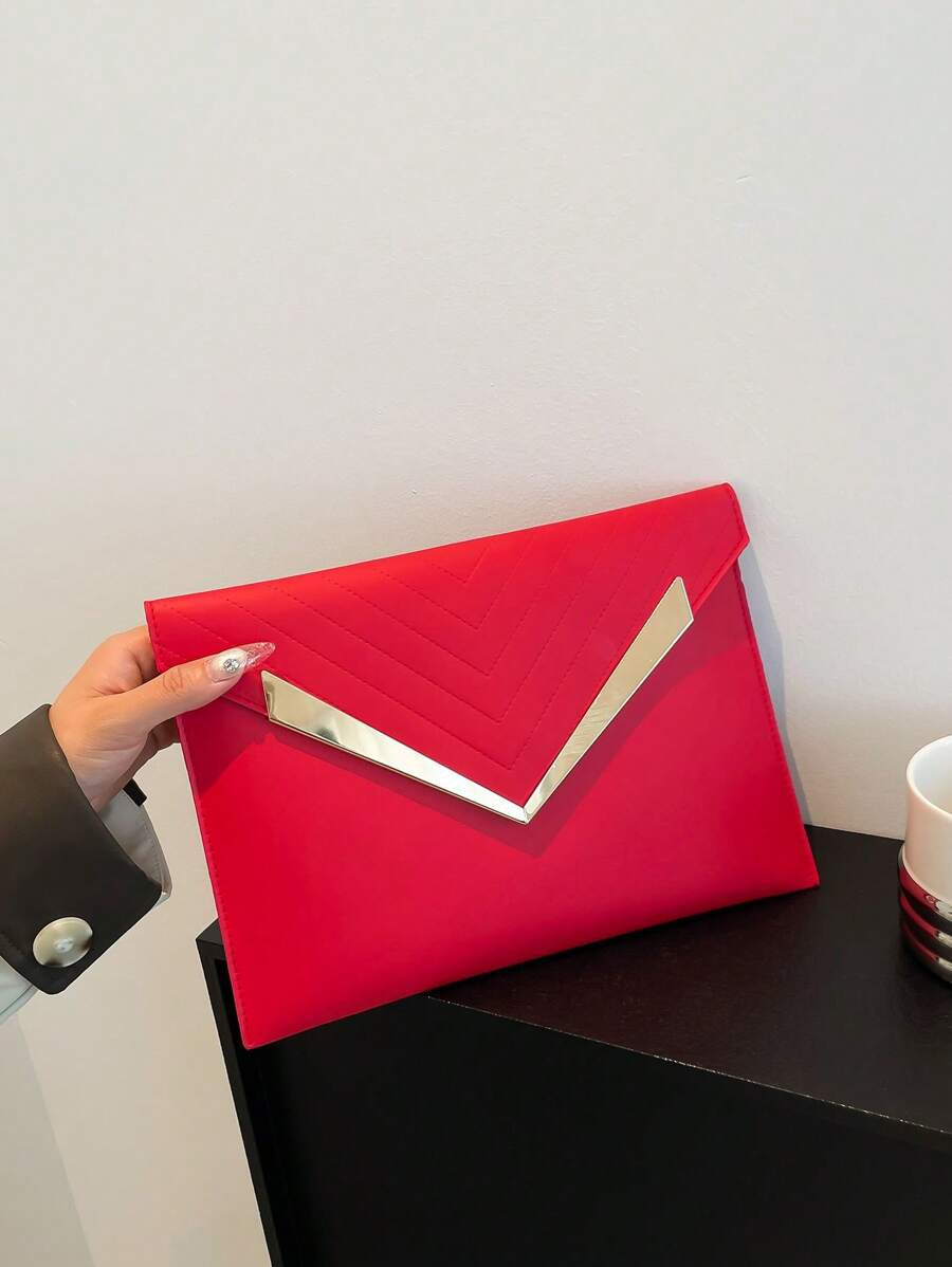 New Fashion Vintage Women Envelope Bag, Minimalist Design Small Niche Solid Color