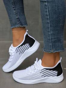 Women's Sneakers, Anti-Slip Soft-Sole Comfortable Casual Versatile Spring/Autumn Shoes - White - View 5