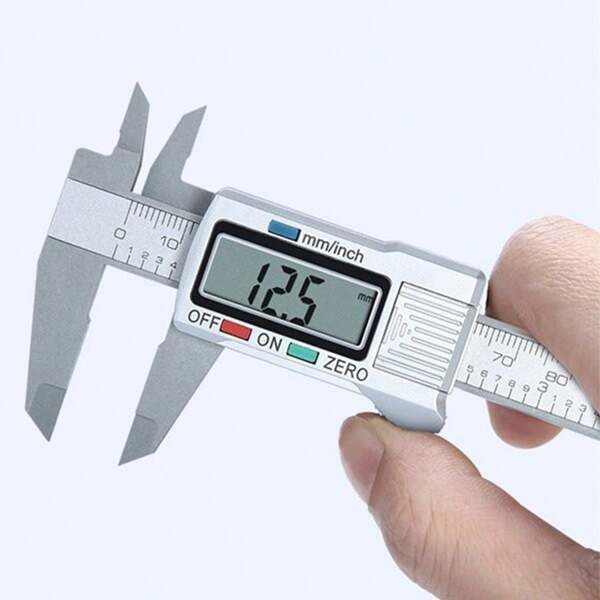 150mm Digitale elektronische Schieblehre, Kohlefaser mit Anzeige, Mikrometer Messgerät