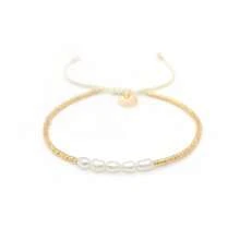 Fashionable Minimalist Beaded Bracelet With Freshwater Pearls, Summer Female Accessory