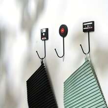 3pcs Retro Industrial Style Office Hooks - No Drilling Required, Easy To Install, Multi-Purpose For Headphones, Clothes, Backpacks, Etc. - Strong Adhesive, Rust-Proof PVC Home Bathroom Decor Bathroom Organizer Summer