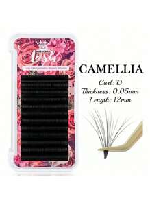 12盒 MASSCAKU 3D 蓬松即开型仿貂毛假睫毛，8-20毫米混合长度，哑光黑色睫毛簇，睫毛扇，单根假睫毛，假睫毛 - D - 查看 29