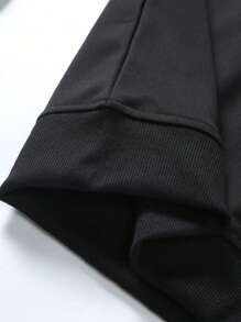 Spooky Sunday Creative Printed Hoodie Set - Gift - Adjustable Kangaroo Pocket Zipper Set Hoodie - 黑色 - 查看 4