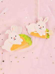 50 张复活节兔子棒棒糖装饰卡 - 卡通可爱兔子、鸭子和独角兽设计，异想天开的派对装饰、卡片用品和纸工艺配件，适合节日庆祝活动 - 非常适合节日派对、活动和送礼 - 彩色 - 查看 8