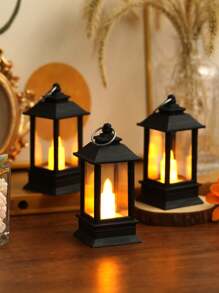 1/2/3个复古迷你灯笼灯，带电池，室内桌面装饰夜灯，迷你风灯，家居装饰迷你灯笼灯，卧室装饰灯，婚礼派对节日装饰灯 - 彩色 - 查看 4