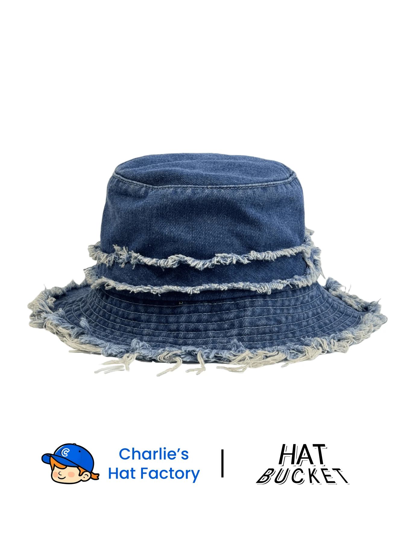 1pc Unisex Washed Frayed Edge Bucket Hat, Suitable For Everyday Wear - Bucket Hat - View 1