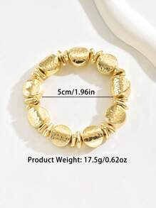 1pc Fashionable Elegant High-End Luxurious Golden Beaded Women's Bracelet - Suitable For Festivals, Banquets, Parties, Dates, Daily Wear - Gift For Friends