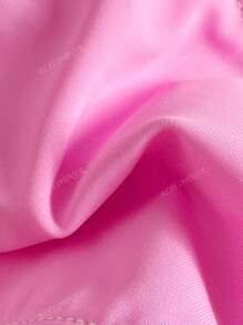 Women Block Pink Swimwear For Summer Days From Poolside To Beachside, Basic Elegant Bikini Sexy Triangle Beachwear