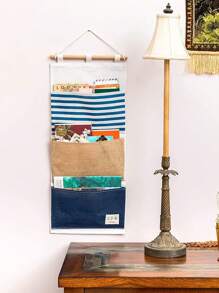 Fish Extenders Hanging Organizer With Pockets Wall Hanging Storage Bag 3 Pockets Hanging Bag For Exchange Gifts Cabin Door Closet Cruise Travel - Multicolor - View 2