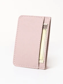 Porta Cartão Carteira Slim Fininho Masculino e Feminino Compacto Prático - Rosa Bebê - Visão 2