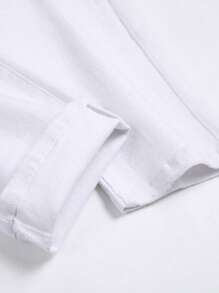 Men's Casual Slim Fit Stretch Denim Jeans - White - View 4