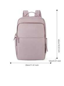 Lightweight Casual Laptop Backpack For Men And Women, Daily Use Backpack, Classical Fashion Large Capacity Travel Daypack, Business Work Bag Multi Functional For Work Travel Business For Hiking Camping For Women And Men Holiday Shop Luggage Travel Organizer Travel Stuff Ladies Bags Men Presents Outdoor Gifts For Women Friends New Year's Day Gift Valentine's Day Gift - Pink - View 3