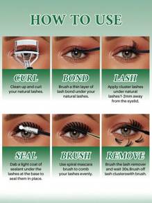 Kit de herramientas DIY para pestañas LASHSUN de 5 unidades - ¡Para todas tus necesidades de pestañas en racimo DIY! Incluye rizador de pestañas, pinzas, BOND&SEAL, removedor de pestañas y cepillo para pestañas. Compacto y portátil, perfecto para la vida diaria, citas, fiestas y viajes