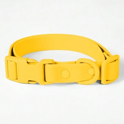 Coleira de cachorro de PVC à prova d'água, inodora e à prova de ferrugem com fivela ajustável, fácil de limpar, adequada para raças pequenas, médias e grandes