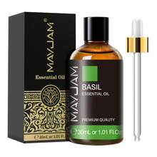 Óleo Essencial de Manjericão 10/30/100ml, MAYJAM 1 peça Óleos de Manjericão Premium para Difusores de Aromaterapia Umidificador Vela e Fabricação de Sabão, Óleos Essenciais Puros para Difusores para Perfumes Domésticos DIY, Aromas de Longa Duração - Manjericão - Visão 12