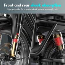 ASKGO Electric Scooter, 1000W Motor, 14" Tires,  30Miles Long Range, 48V 10.4AH Foldable Commuting Electric Scooter With Seat, E Scooter For Adults, Load 265lbs - Black - View 5