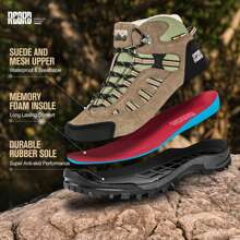 Hiking Boots Women Waterproof Non-Slip Womens Hiking Shoes Comfortable Outdoor Womens Hiking Boots Walking Boots Hiking Shoes Women - 粉色 - 查看 4
