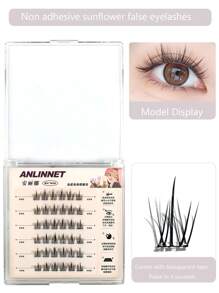 36 Cílios Postiços de Girassol Misto sem Cola que Não Requerem Cola e Podem Ser Aplicados Diretamente como Cílios Postiços. Cílios Naturais que Prolongam a Maquiagem e São Fáceis de Aplicar. Cílios Postiços, Cílios Postiços, Cílios Postiços, Cílios Postiços