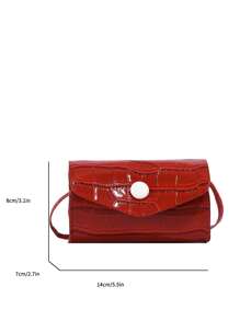 Girls' Solid Stone Pattern Shoulder Bag Crossbody Mini Purse - A - View 3