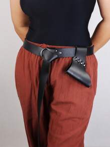 2件套中世纪复古腰带，骑士剑鞘海盗剑套装，适用于文艺复兴时期、维京时代、集市、角色扮演游戏、万圣节服装配饰 - A - 查看 9