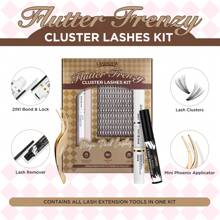 280PCS LASHVIEW 30D DIY Eyelash Extension Kit, Cluster Eyelash Extensions, Individual Lashes Kit,Individual Lashes With Glue And Tweezers