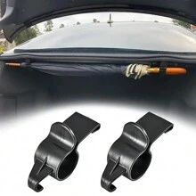 2pcs/Set Car Umbrella Holder Car Trunk Hook Umbrella Mount Plant Towel Hook Auto Accessories, Universal Interior Storage Holder Summer Cooling,Beach,Travel