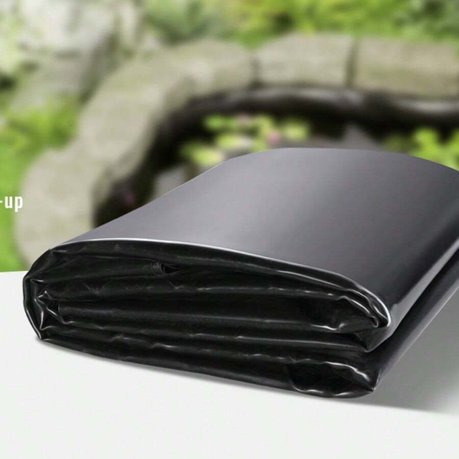 Pond Liner, 20 Or 45 Mil Thickness , Pliable LLDPE Or EPDM Material Pond Skins, Easy Cutting Underlayment For Fish Or Koi Ponds, Water Features, Waterfall Base , Fountains, Water Gardens, Black - 10 X 15 Ft 45 Mil EPDM - View 1