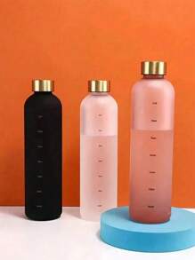 1pc 1000ml Frosted Water Bottle,Portable Leakproof Sports Water Cup,Suitable For Outdoor Camping,Driving,Cycling Back To School
