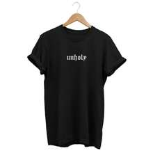 Unholy Shirt, Gothic Clothing, Pastel Goth T-Shirt, Alternative Kleidung, Witchcraft Clothes, Edgy Outfit, E-Girl Fashion, E-Boy Apparel - Black - View 1
