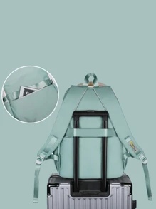 Large Capacity Waterproof Female Student School Backpack Back To School - 鮭魚 - 查看 7