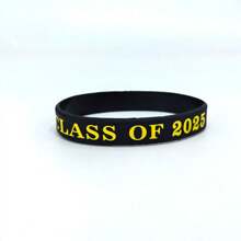 24 piezas Clase de 2025 Pulsera de silicona de la temporada de graduación, pulsera de graduación de silicona, adecuado para regalos de recuerdos de fiestas de graduación - Multicolor - Ver 3