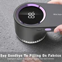 Fabric Shaver, Fluff Remover, Rechargeable Electric Lint Remover, Portable Sweater Defuzzer With LED Display For Removing Fuzz On Clothes, Sweaters, Blankets, Sofas