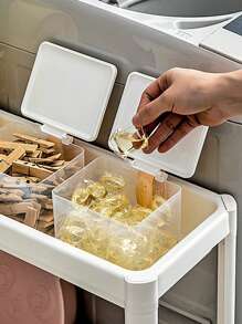 1pc Home Laundry Detergent Bead Storage Container, Household Organizer Bin For Laundry Powder