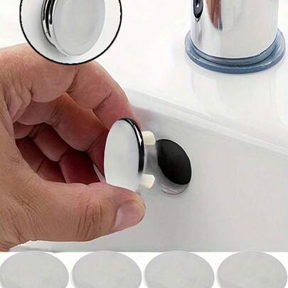 镀层圆形溢水盖替换件，塑料浴室厨房水槽溢水排水盖，水槽配件装饰溢水排水盖，圆形网状排水盖，银色，家居浴室装饰，返校季