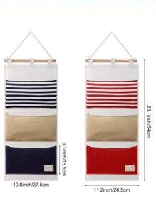 Fish Extenders Hanging Organizer With Pockets Wall Hanging Storage Bag 3 Pockets Hanging Bag For Exchange Gifts Cabin Door Closet Cruise Travel - Multicolor - View 5