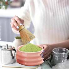 Matcha Gift Set, Including Matcha Bowl With Lip And Bamboo Whisk, Perfect 17oz Pink Ceramic Set, Ideal Gift Choice For Japanese Tea Ceremony - Pink - View 6