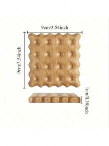 木制杯垫、木制饼干形杯垫、杯垫、牛奶和咖啡杯隔热垫、杯托、实木杯垫、房间装饰、厨房用品 - 彩色 - 查看 4