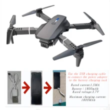 Drone E88 Foldable Remote Control Four-AxisDrone With Camera, WiFi FPv Real-Time Video, Height Hold, 3D Flip, Application Control, Multi-Battery Accessories Random Distribution, Christmas / Thanksgiving Gift - Black - View 8