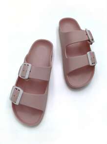 Męskie, oddychające, jednokolorowe, wsuwane sandały z płaskim paskiem, w dużych rozmiarach, idealne na letnie okazje, do uprawiania sportu na świeżym powietrzu, na wakacje, na podróż, jako prezent na ukończenie szkoły, jako dodatek do sukienki urodzinowej, jako klapki pod prysznic