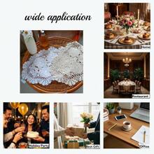Rendas Trançadas Individuais, Jogos Americanos de Crochê Feitos à Mão, Toalha de Mesa de Renda Vazada, Toalha de Mesa Oval, Porta-copos de Renda Floral Vintage para Decoração da Sala de Estar, Mesa de Centro, Decoração Doméstica a Prova de Poeira, Melhores Presentes
