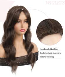 20" Wavy Hair Topper To Add Hair Volume 6.5"X6.5" Base Size Hair Toppers For Women Synthetic Hair Pieces For Women With Thinning Hair Wavy Clip In Hair Extensions - 咖啡棕 - 查看 4