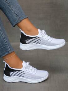 Women's Sneakers, Anti-Slip Soft-Sole Comfortable Casual Versatile Spring/Autumn Shoes - White - View 2