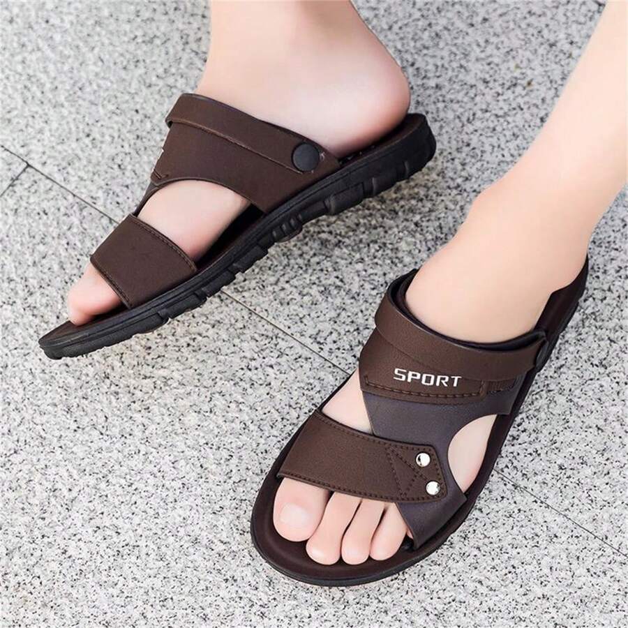 2025 New Thick Sole Plus Size Slippers, Breathable Beach Sandals, Casual Dual-Use Shoes, Lightweight & Comfortable Waterproof Non-Slip Soft Bottom Driving Beach Shoes For Young And Middle-Aged
