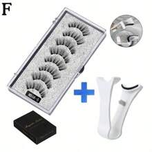 3D Natural Magnetic Eyelashes, With 5 Magnetic Eyelashes, Shipping Box, Handmade Eyelashes, Fake Gift, Reusable Holder, Drop Magne T6N2