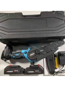 Lithium Battery Chain Saw, Small Logging Saw, Rechargeable Single Hand Saw, Household Six Inch Mini Electric Saw, Hand Saw