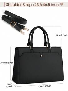 NEWHEY Bolso para laptop de 15.6 pulgadas para mujer, bolso de tela tipo tote impermeable para trabajo, bolso de negocios de oficina para computadora, bolso de gran capacidad con asa de hombro - Multicolor - Ver 9